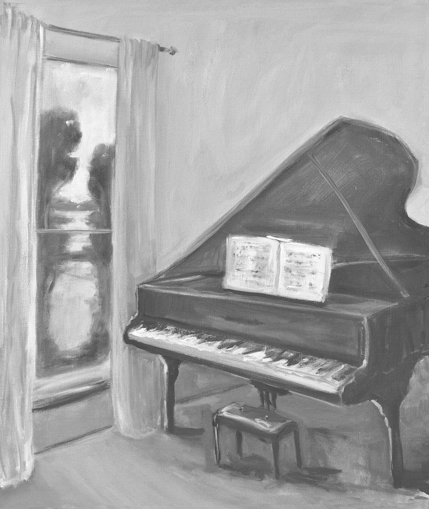 Piano -2 BW art print by Allayn Stevens for $57.95 CAD