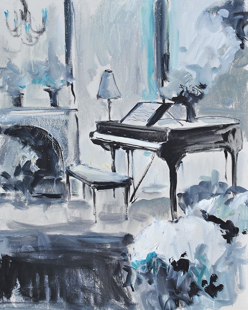 Piano In Blue -3 art print by Allayn Stevens for $57.95 CAD