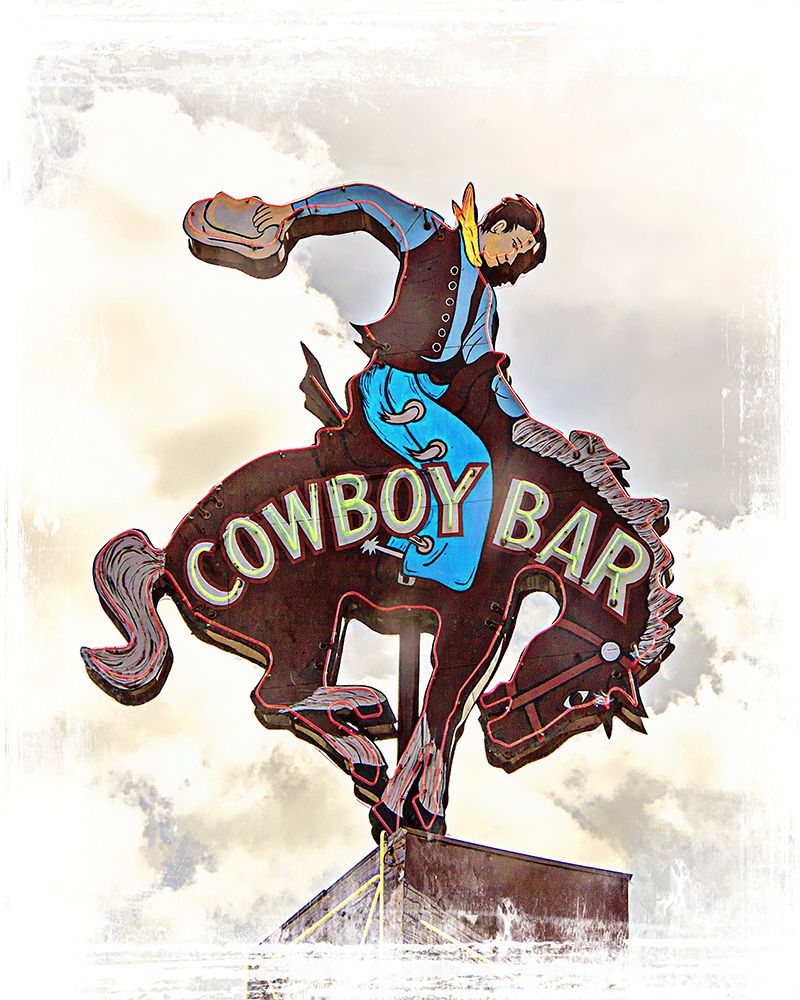 Cowboy Sign art print by Jerry Cowart for $57.95 CAD