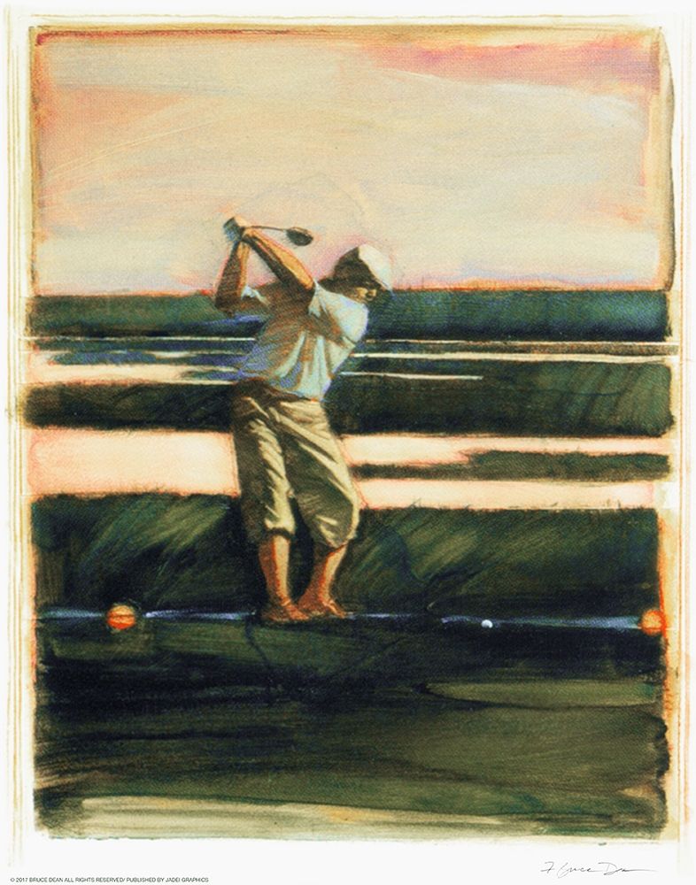Golfer art print by Bruce Dean for $57.95 CAD