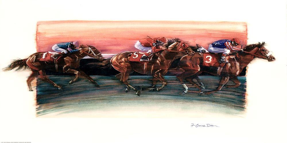 Horse Race art print by Bruce Dean for $57.95 CAD