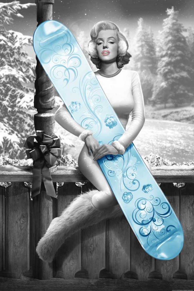 Marilyn Snowboard art print by JJ Brando for $57.95 CAD