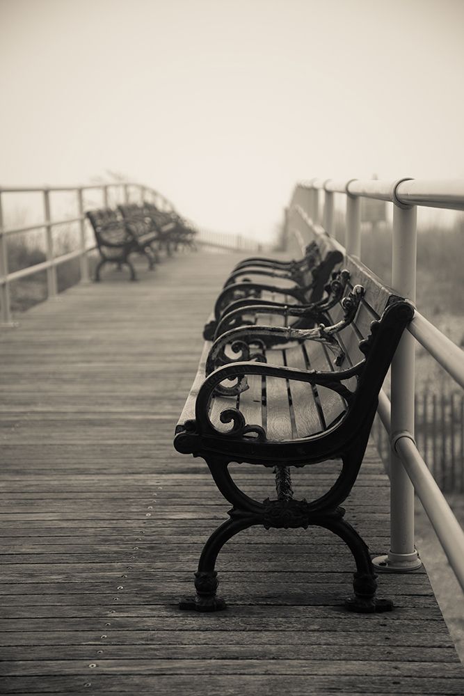 Benches On The Boardwalk art print by Dan Katz for $57.95 CAD