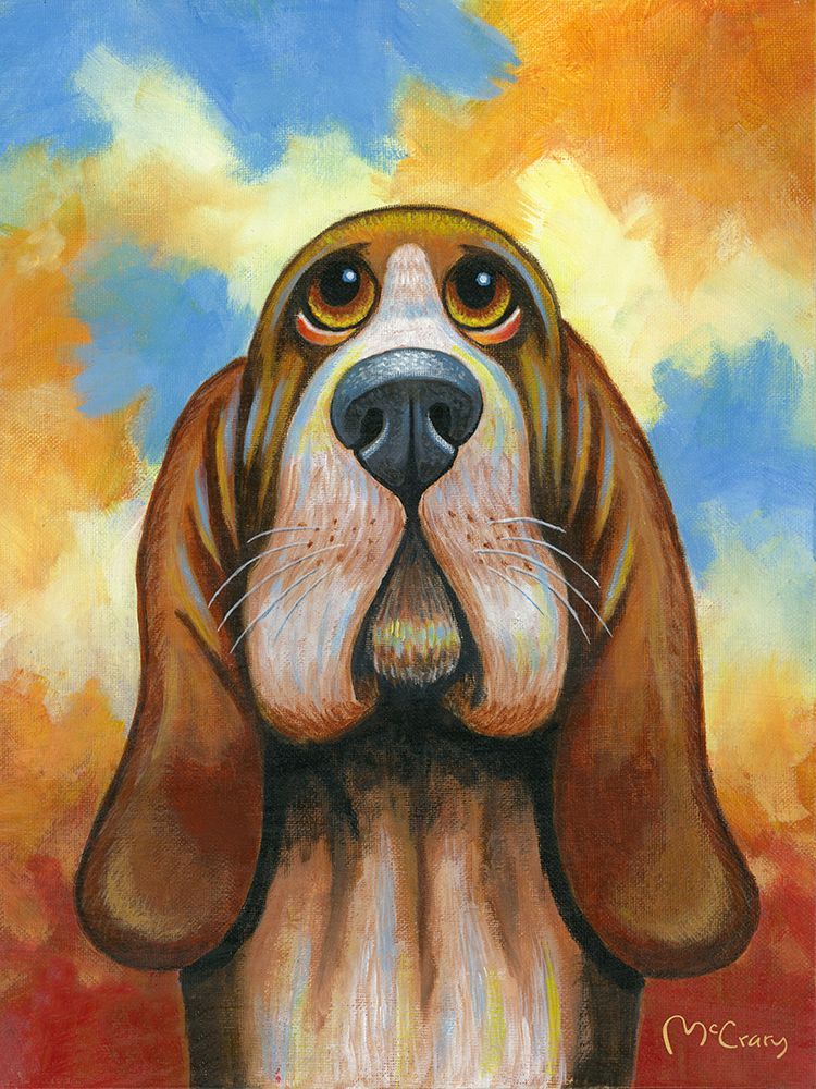 Basset art print by Mike McCrary for $57.95 CAD