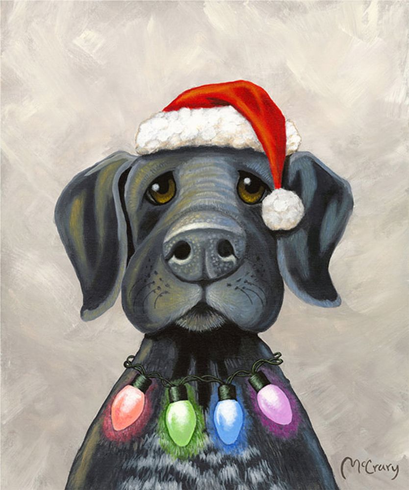 Christmas Dog art print by Mike McCrary for $57.95 CAD