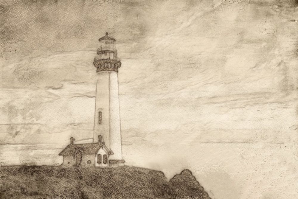 Lighthouse Sepia art print by Alan Segal for $57.95 CAD