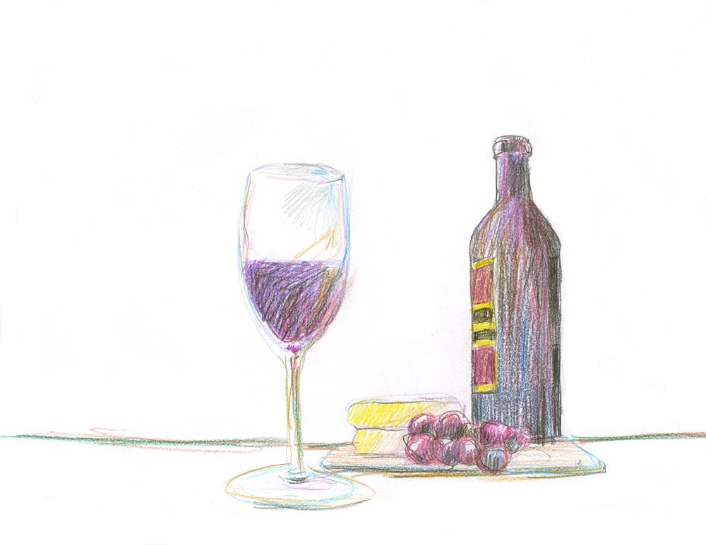 A Glass Of Vino art print by Alan Segal for $57.95 CAD