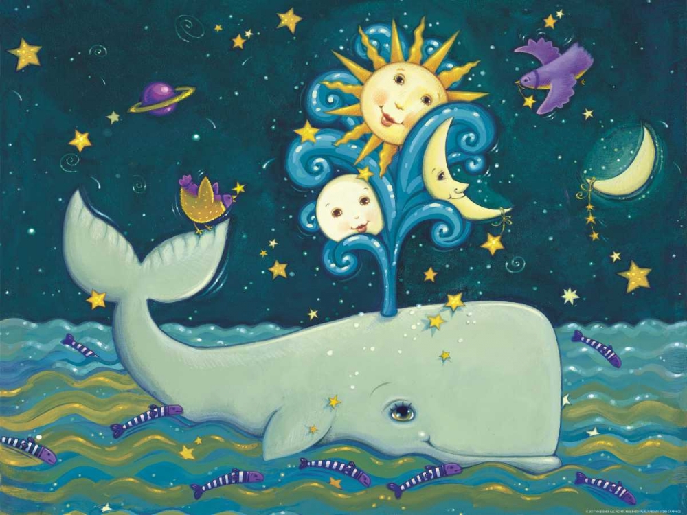 Sunny Whale art print by Viv Eisner for $57.95 CAD
