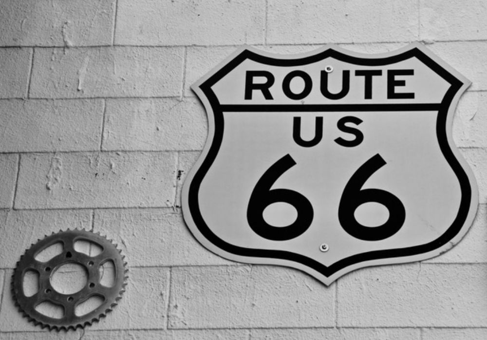 Route 66 Sign art print by Susan Vizvary for $57.95 CAD