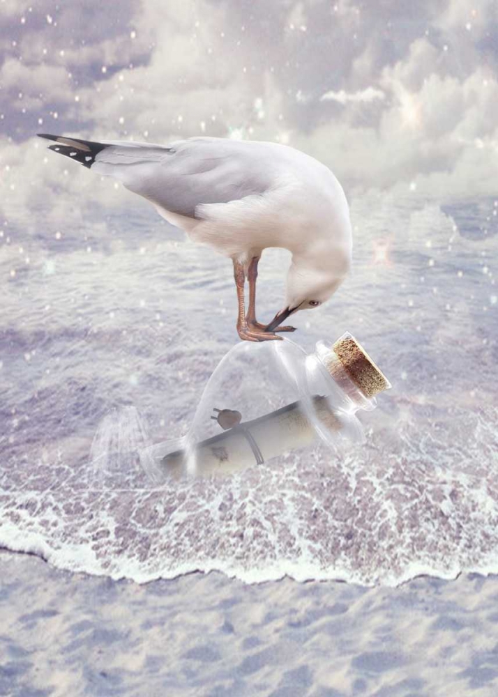 Bottle and Seagull art print by Babette for $57.95 CAD