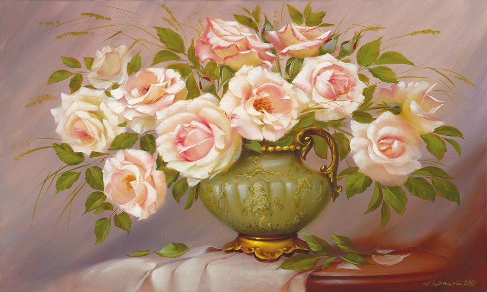 Soft pink Roses art print by Petrovich Dvoretskiy for $57.95 CAD
