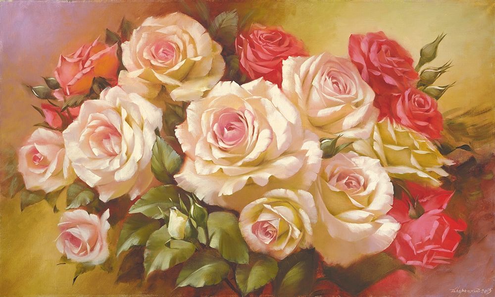 Glamour Roses art print by Petrovich Dvoretskiy for $57.95 CAD