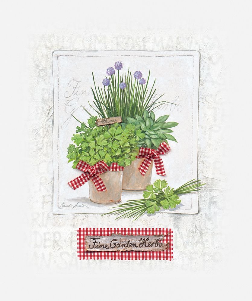 Fine Garden Herbs, klein art print by Claudia Ancilotti for $57.95 CAD