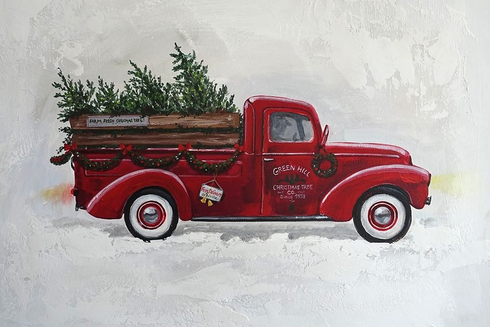 X-Mas-Truck Trees art print by Renate Holzner for $57.95 CAD