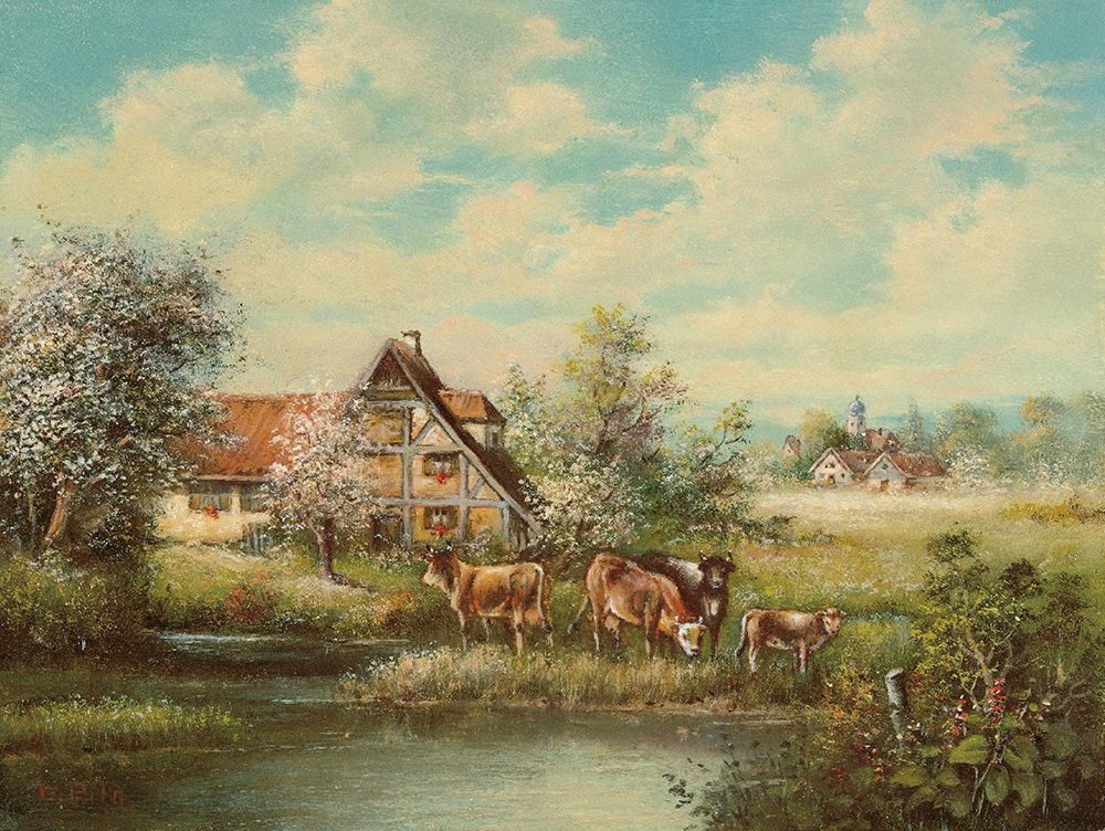 COWS BY THE RIVER art print by Pila for $57.95 CAD