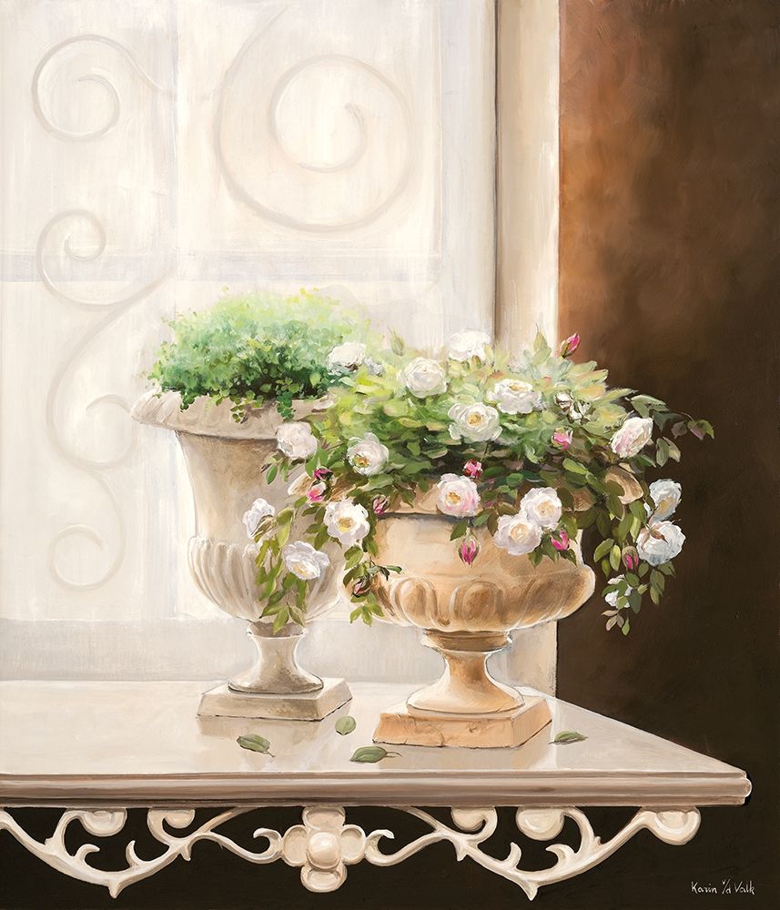 FLOWERS AT THE WINDOW II art print by Karin v.d. Valk for $57.95 CAD