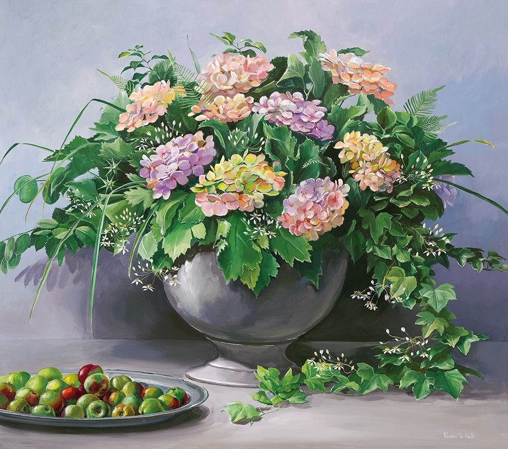 FLOWERS AND APPLES art print by Karin v.d. Valk for $57.95 CAD