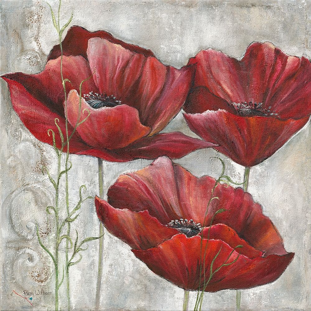 THREE POPPIES I art print by Rian Withaar for $57.95 CAD