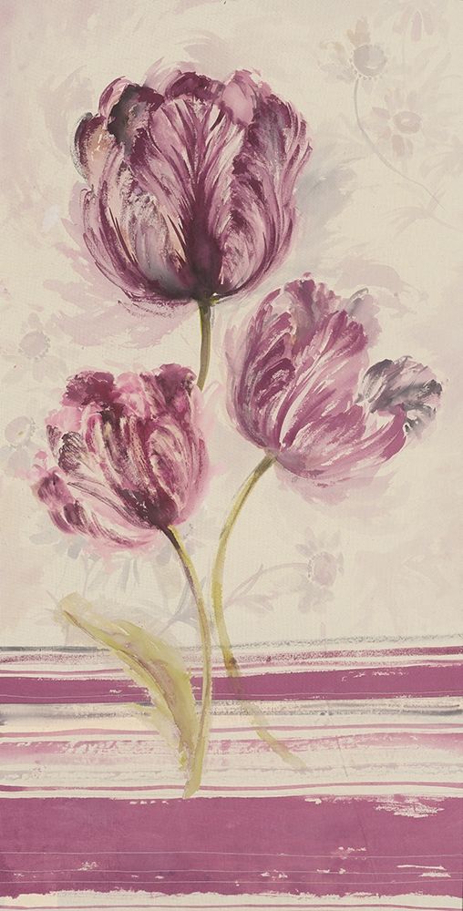 Floral WITH STRIPES I art print by Disegni for $57.95 CAD