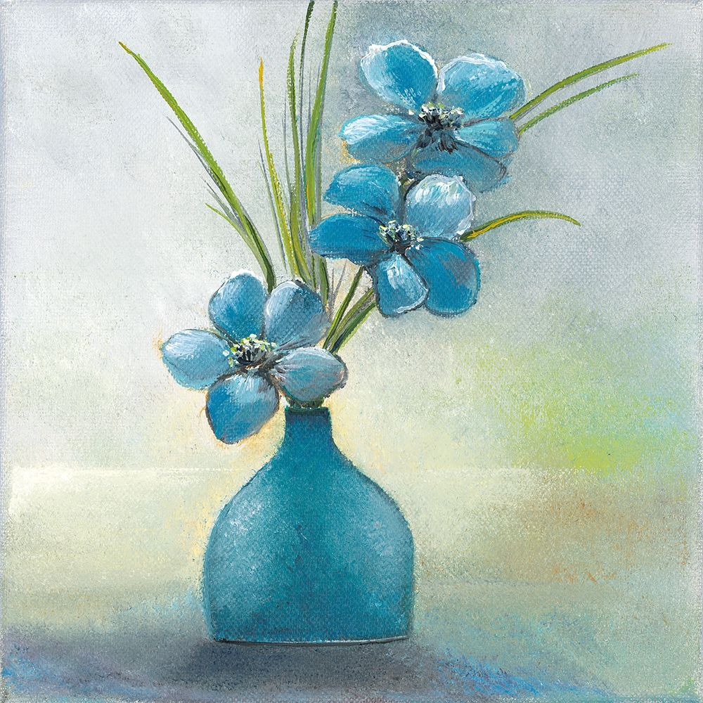 BLUE FLOWERS I art print by Rian Withaar for $57.95 CAD