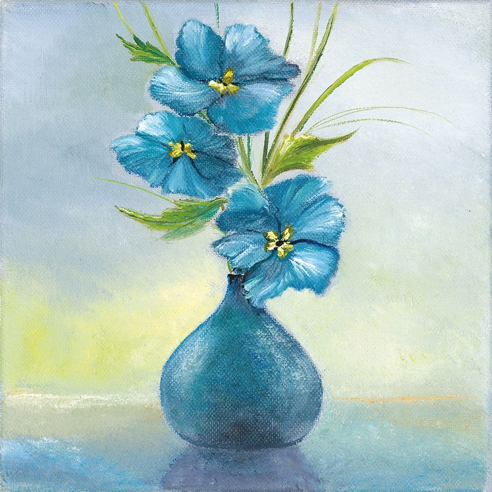 BLUE FLOWERS II art print by Rian Withaar for $57.95 CAD