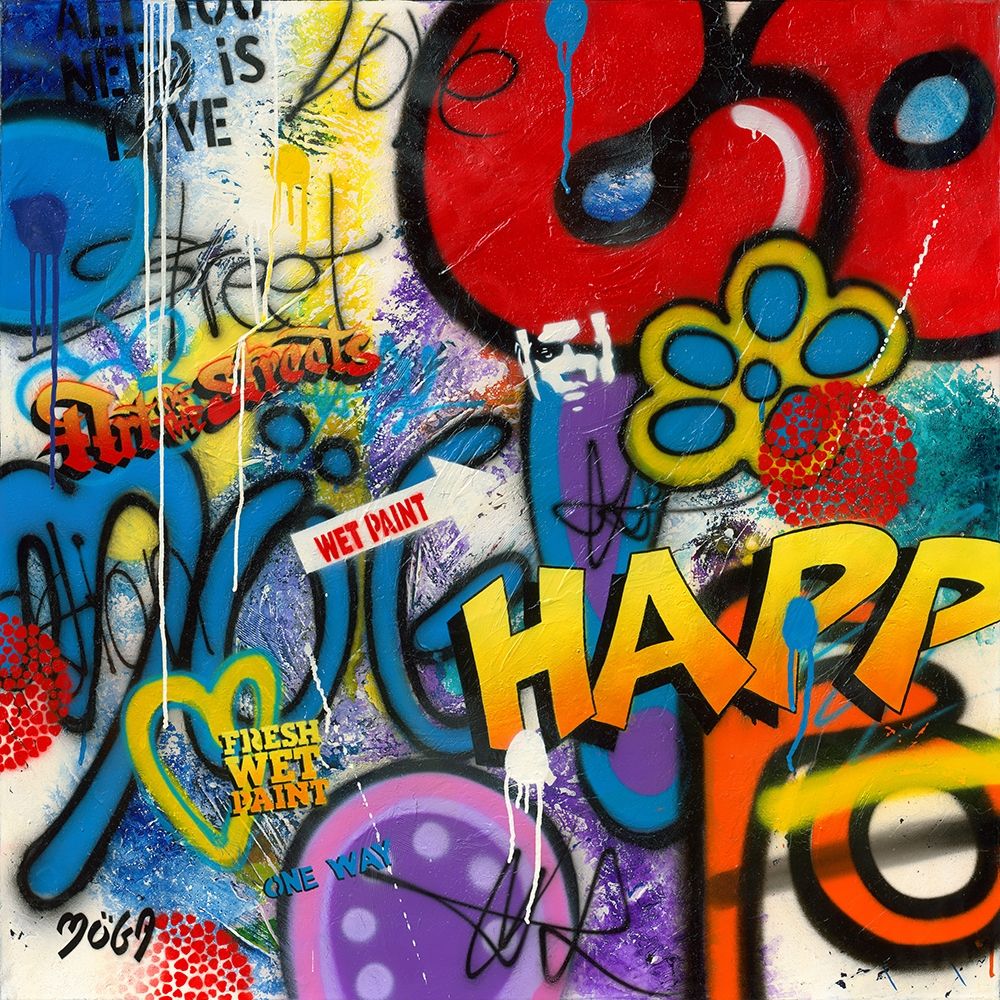 HAPPY GRAFFITY art print by Moega for $57.95 CAD