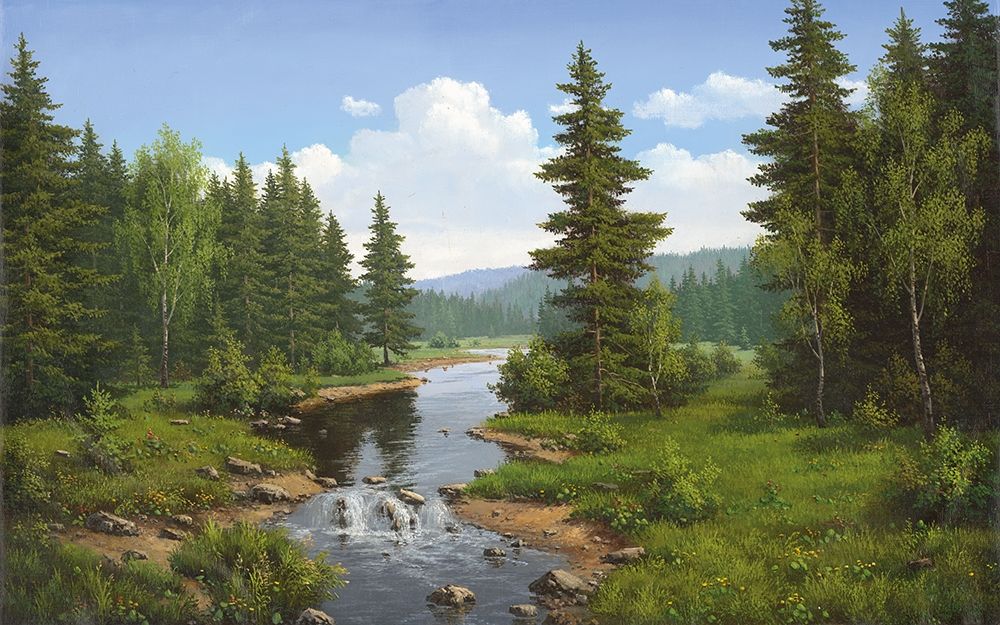 Forest Creek art print by Babichev for $57.95 CAD