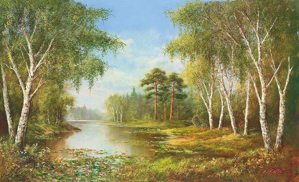 SECLUDED POND art print by Helmut Glassl for $57.95 CAD