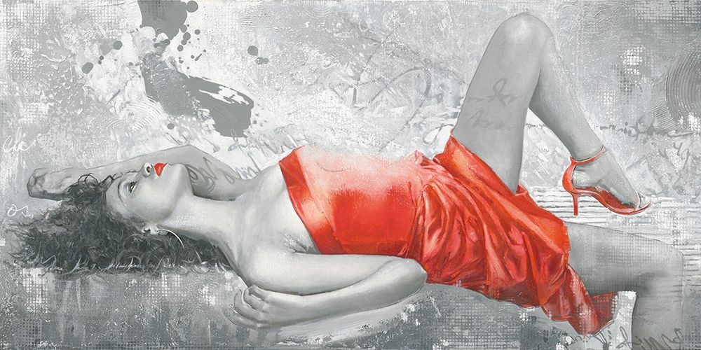 LADY IN RED art print by Enrico Sestillo for $57.95 CAD