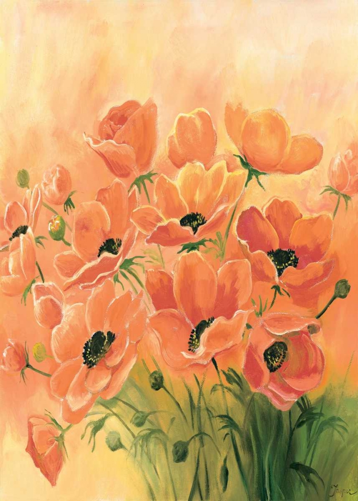 Red poppies 2-3 art print by Jasper for $57.95 CAD