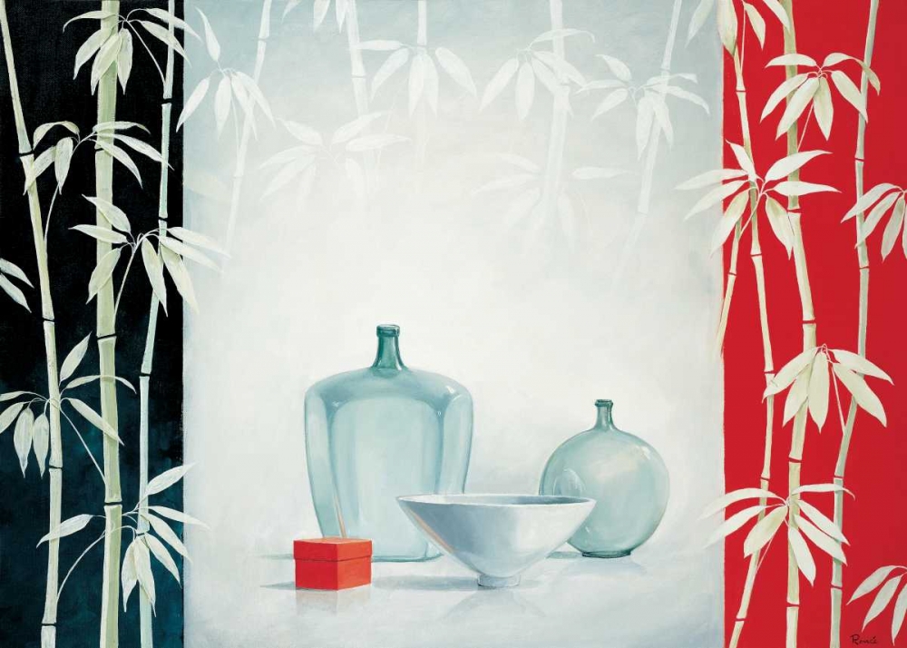 Bamboo and bowls I art print by Renee for $57.95 CAD
