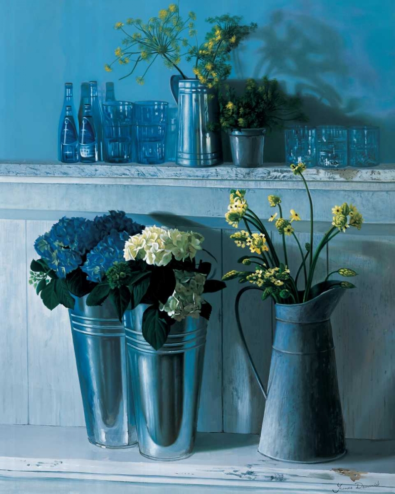 Stillife with silver pots art print by James Demmick for $57.95 CAD