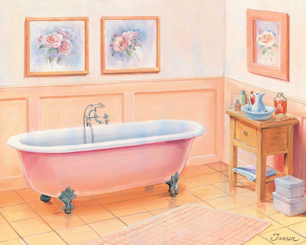 Bathroom in pink I art print by Jasper for $57.95 CAD
