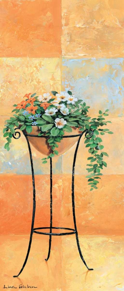 Flowers and tiles I art print by Lina Gieben for $57.95 CAD