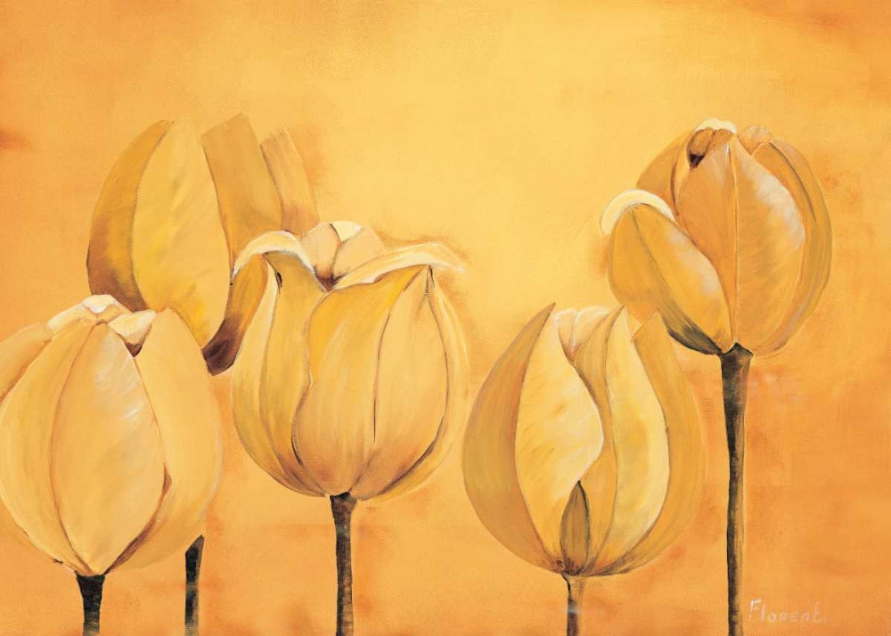 Tulips on yellow art print by Isa Florenti for $57.95 CAD