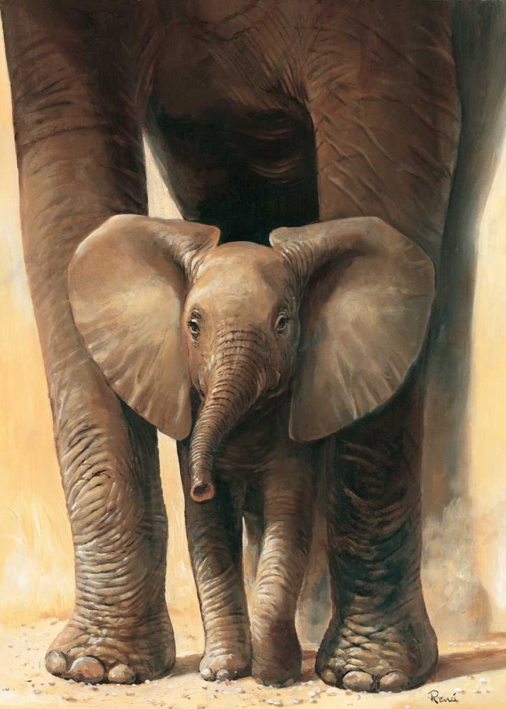 Elephant love II art print by Renee for $57.95 CAD