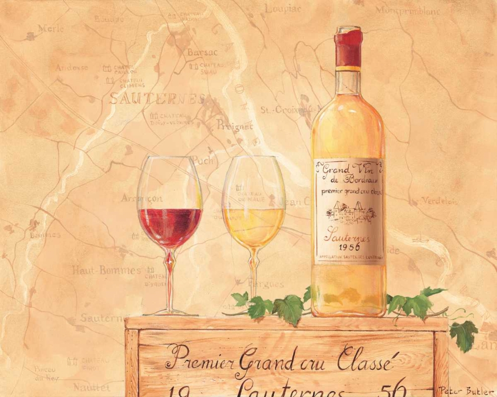 White wine art print by Peter Butler for $57.95 CAD