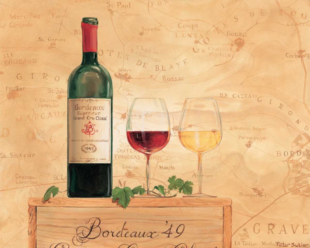 Red wine art print by Peter Butler for $57.95 CAD