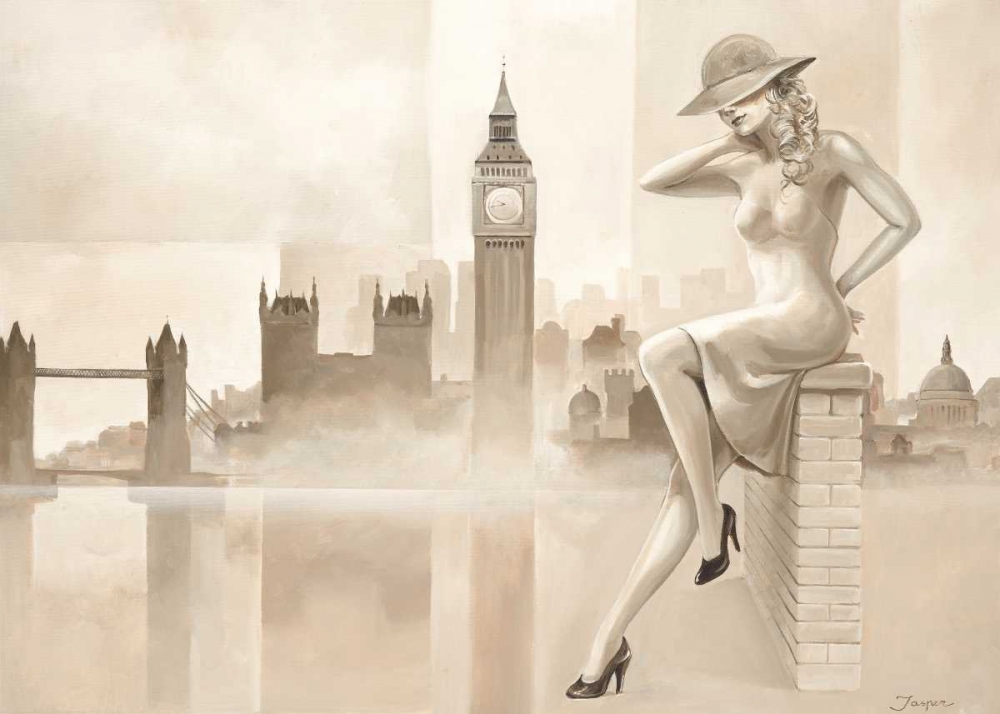 London lady art print by Jasper for $57.95 CAD