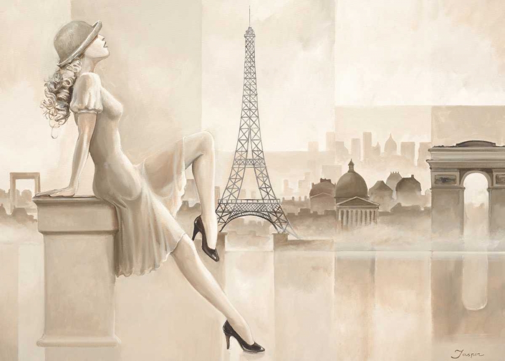 Paris girl art print by Jasper for $57.95 CAD