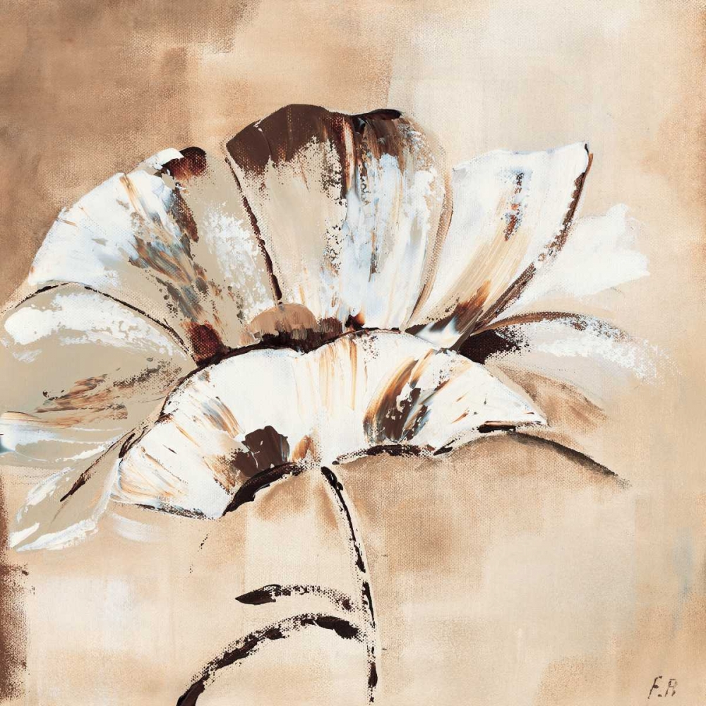 Flower in beige I art print by Isa Florenti for $57.95 CAD