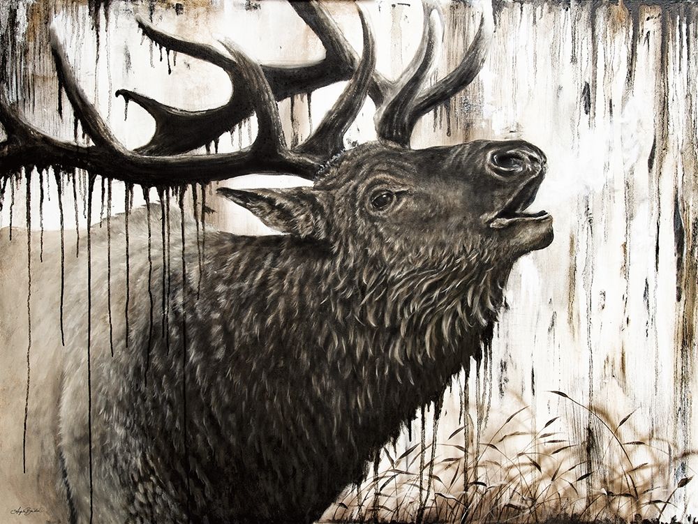 Bugling Bull Elk   art print by Angela Bawden for $57.95 CAD