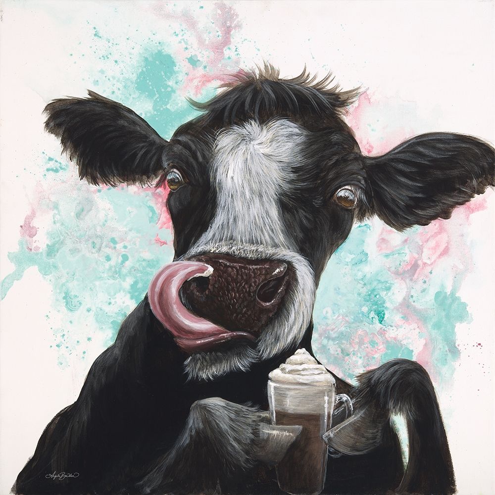 Moo Latte art print by Angela Bawden for $57.95 CAD