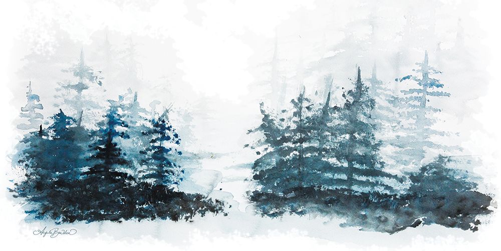 Blue Pine Forest II art print by Angela Bawden for $57.95 CAD