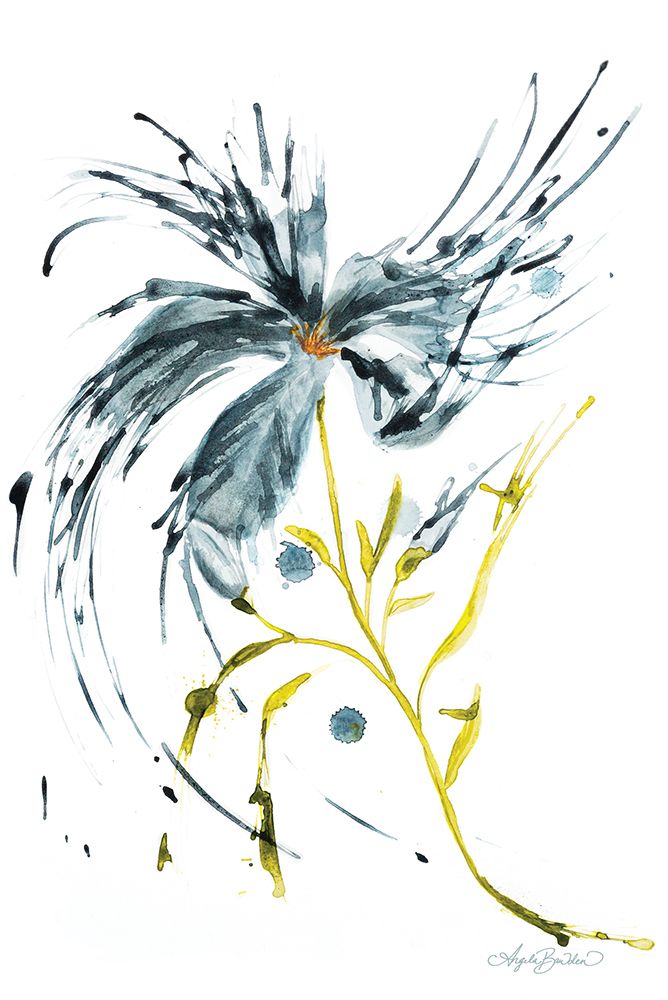 Blue Lily Splash art print by Angela Bawden for $57.95 CAD