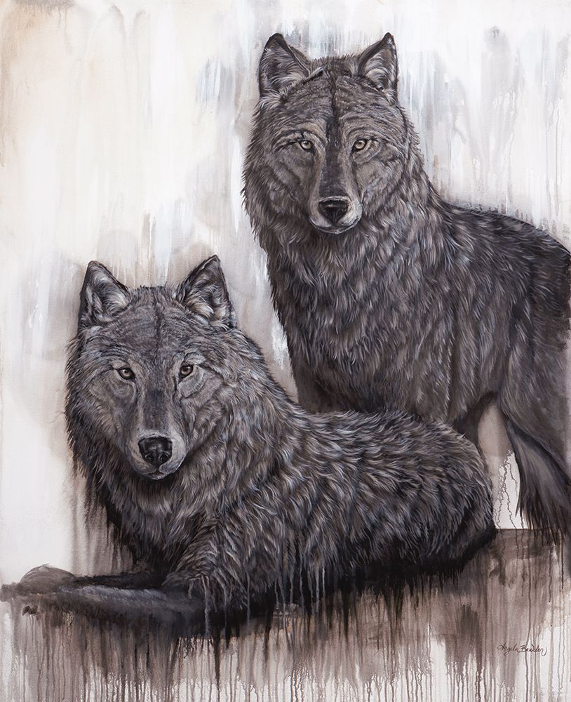 Wolf Pair art print by Angela Bawden for $57.95 CAD