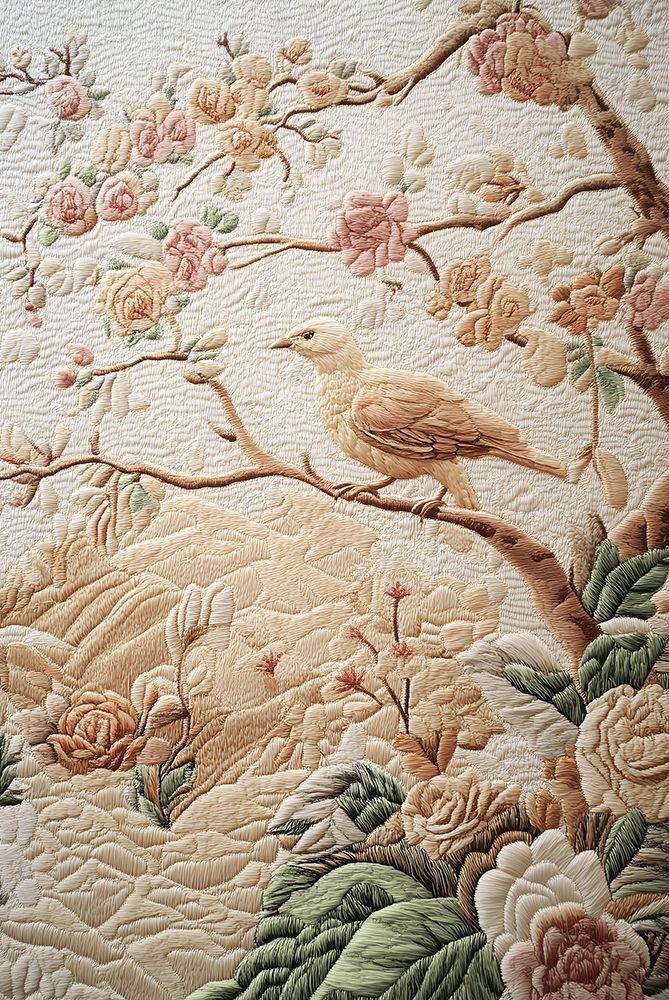 Perched in Blooms II art print by Acorn And Ivory Designs for $57.95 CAD