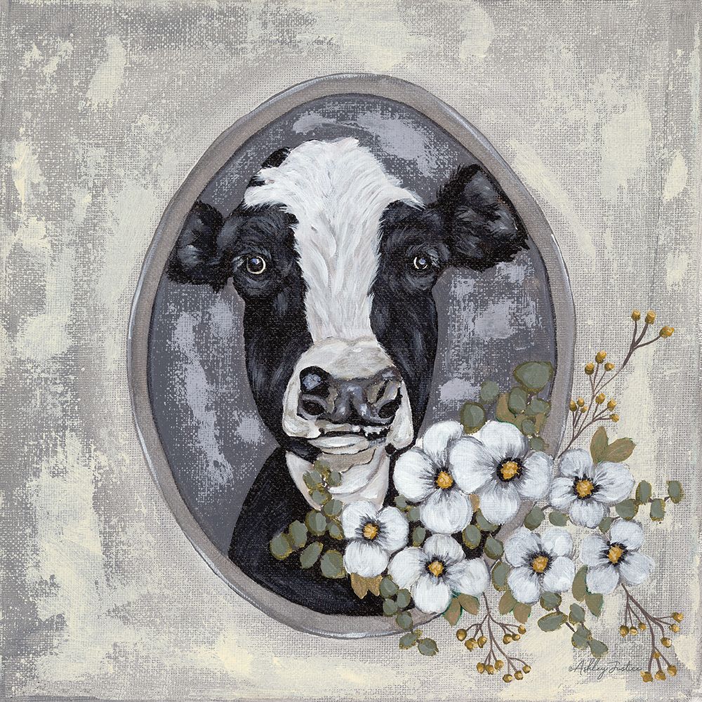 Framed Cow art print by Ashley Justice for $57.95 CAD