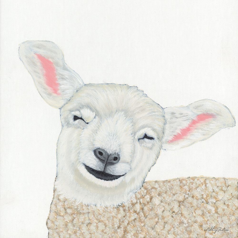 Smiling Sheep art print by Ashley Justice for $57.95 CAD