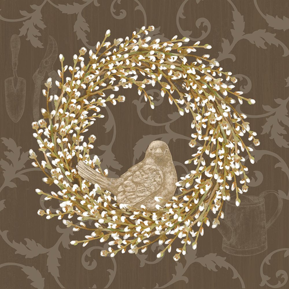 Pussywillow Wreath art print by Annie LaPoint for $57.95 CAD
